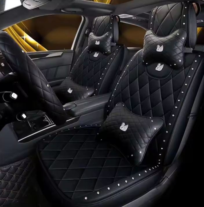 New Design Different Color Embroidery PVC Leather Roll For Car Seat Cover Mat